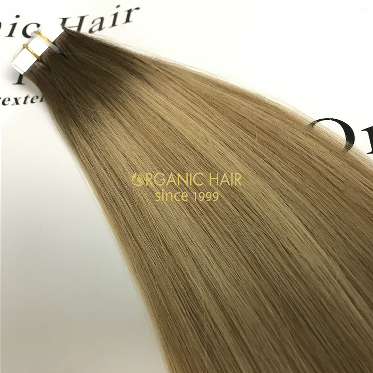 Cheap tape in hair extension Ombre color X70